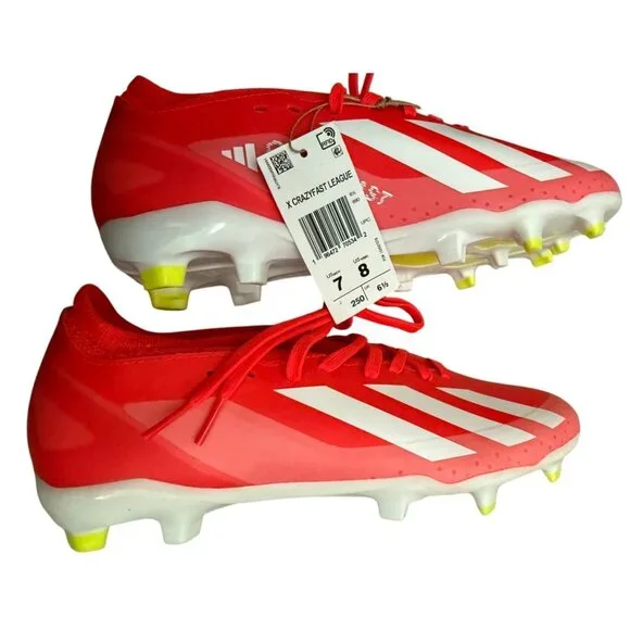 Adidas X Crazyfast League FG Soccer Cleats Red White Men 7 Women 8 Width D NWOB - Picture 10 of 12
